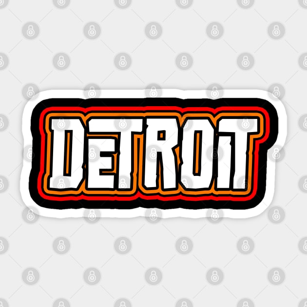 Detroit Sticker by Maskumambang